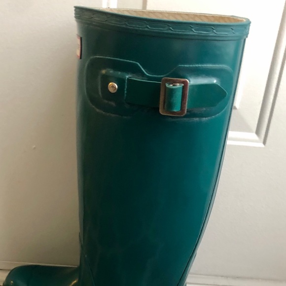 Hunter Rain Boots Blue/ Green - Picture 3 of 6
